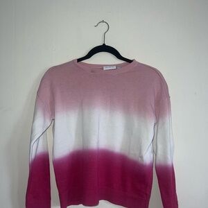 PLACE Pink and White Gradient Sweater